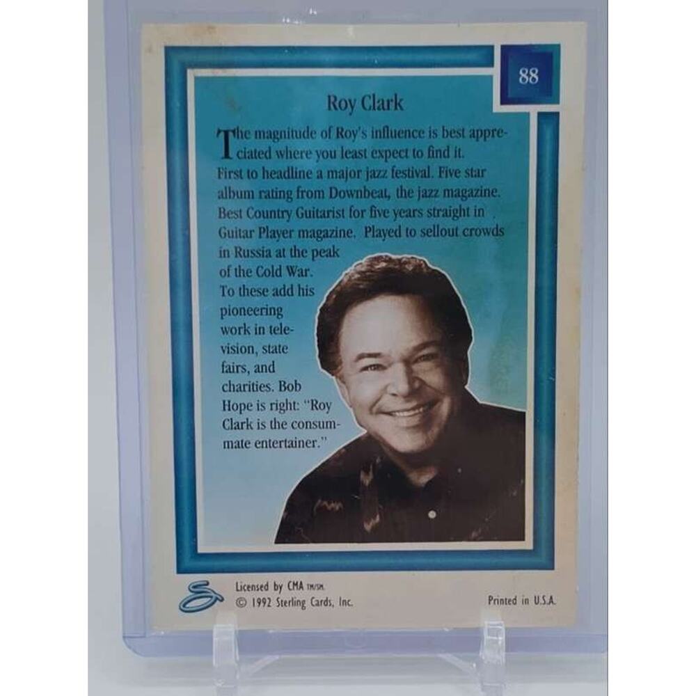 1992 Sterling Country Gold #88 Roy Clark Card - Picture 2 of 2